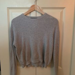 brandy gray knit sweater